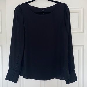*Like New* Express, Black, light long-sleeve blouse, size Small